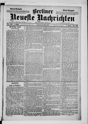 Berliner neueste Nachrichten vom 31.03.1898