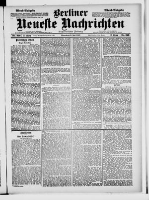 Berliner Neueste Nachrichten vom 09.07.1898