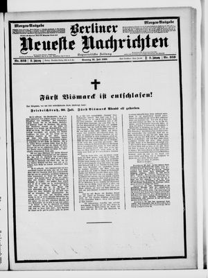 Berliner Neueste Nachrichten on Jul 31, 1898
