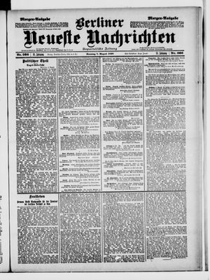 Berliner Neueste Nachrichten vom 07.08.1898