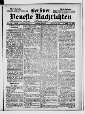 Berliner Neueste Nachrichten vom 09.08.1898
