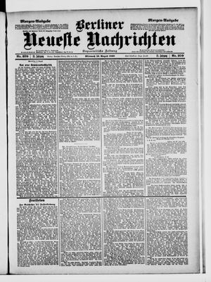 Berliner Neueste Nachrichten vom 10.08.1898