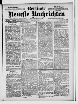 Berliner Neueste Nachrichten vom 10.08.1898