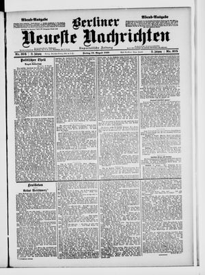 Berliner Neueste Nachrichten vom 12.08.1898