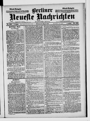Berliner Neueste Nachrichten vom 17.08.1898