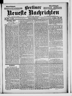 Berliner Neueste Nachrichten vom 29.08.1898