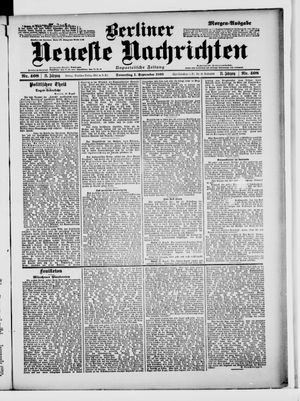 Berliner Neueste Nachrichten vom 01.09.1898