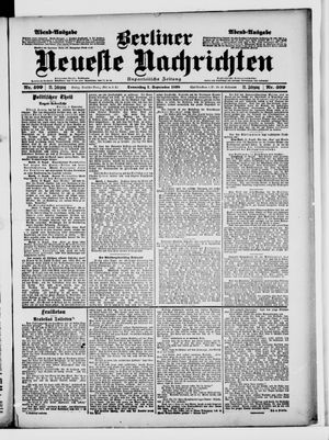 Berliner Neueste Nachrichten on Sep 1, 1898