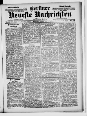 Berliner Neueste Nachrichten vom 03.09.1898