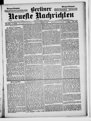 Berliner Neueste Nachrichten vom 04.09.1898