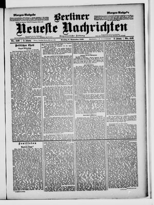 Berliner Neueste Nachrichten vom 06.09.1898