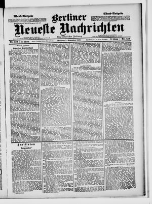 Berliner Neueste Nachrichten vom 07.09.1898