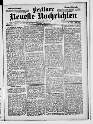 Berliner Neueste Nachrichten vom 08.09.1898