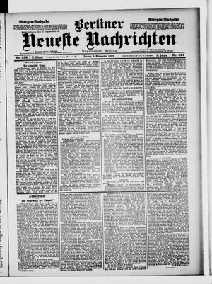 Berliner Neueste Nachrichten vom 09.09.1898