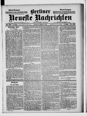 Berliner Neueste Nachrichten vom 13.09.1898