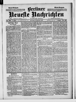 Berliner Neueste Nachrichten vom 15.09.1898