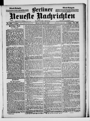 Berliner Neueste Nachrichten vom 19.09.1898