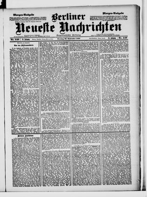 Berliner Neueste Nachrichten vom 20.09.1898