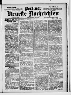 Berliner Neueste Nachrichten vom 22.09.1898