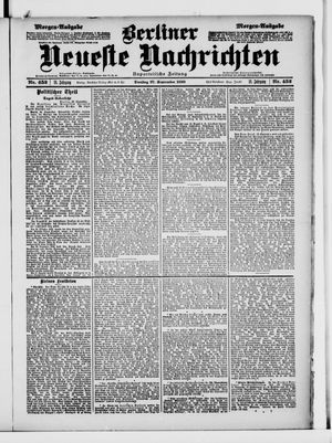 Berliner Neueste Nachrichten vom 27.09.1898