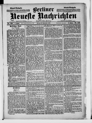 Berliner Neueste Nachrichten vom 30.09.1898