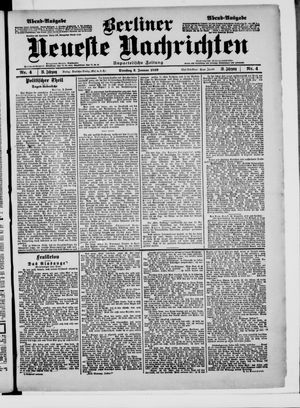 Berliner Neueste Nachrichten vom 03.01.1899