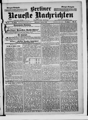 Berliner neueste Nachrichten vom 04.01.1899