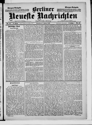 Berliner Neueste Nachrichten vom 07.01.1899