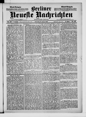 Berliner neueste Nachrichten on Jan 19, 1899