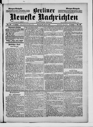 Berliner neueste Nachrichten vom 22.01.1899