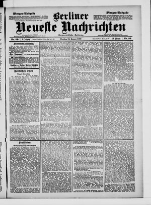 Berliner neueste Nachrichten on Jan 24, 1899