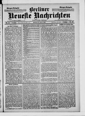 Berliner Neueste Nachrichten vom 25.01.1899