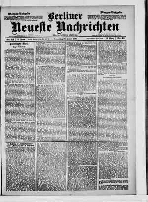 Berliner neueste Nachrichten vom 26.01.1899