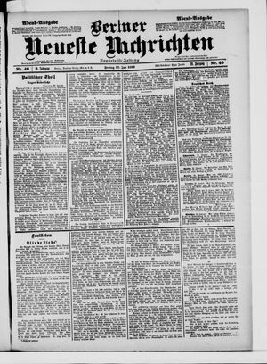 Berliner neueste Nachrichten vom 27.01.1899