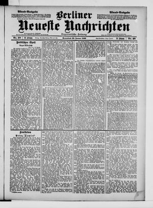 Berliner neueste Nachrichten on Jan 28, 1899