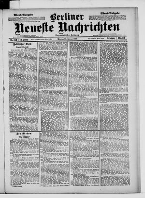 Berliner Neueste Nachrichten vom 30.01.1899