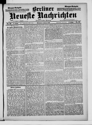 Berliner neueste Nachrichten on Feb 1, 1899