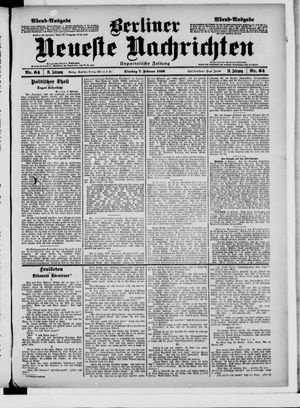 Berliner Neueste Nachrichten vom 07.02.1899