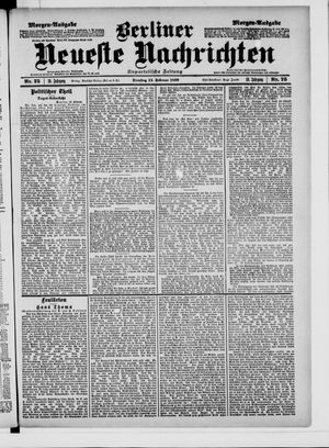 Berliner neueste Nachrichten vom 14.02.1899