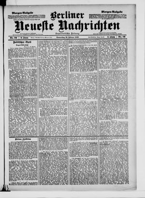 Berliner Neueste Nachrichten vom 16.02.1899