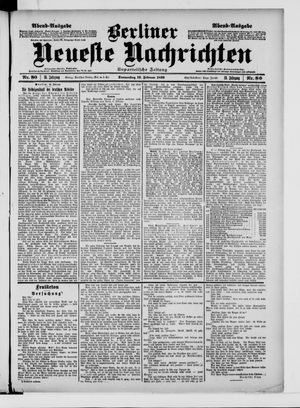 Berliner neueste Nachrichten vom 16.02.1899