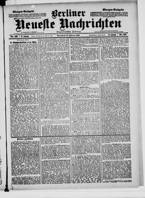 Berliner Neueste Nachrichten vom 18.02.1899