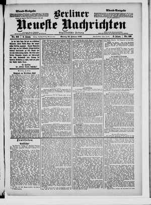 Berliner neueste Nachrichten vom 20.02.1899