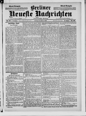 Berliner Neueste Nachrichten vom 21.02.1899