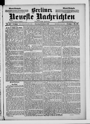 Berliner neueste Nachrichten on Feb 23, 1899