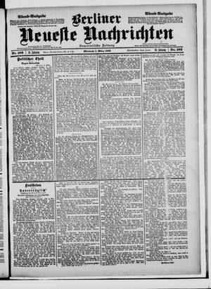 Berliner Neueste Nachrichten vom 01.03.1899