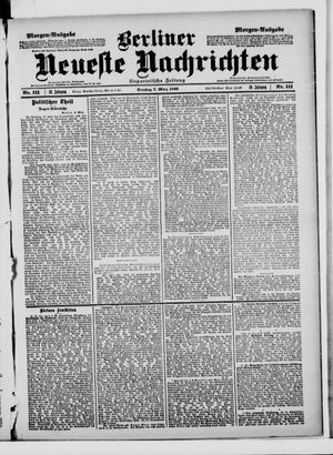 Berliner neueste Nachrichten on Mar 7, 1899