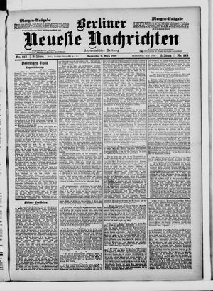 Berliner neueste Nachrichten vom 09.03.1899