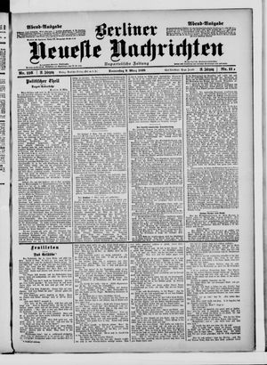 Berliner neueste Nachrichten vom 09.03.1899