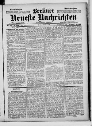 Berliner neueste Nachrichten vom 14.03.1899